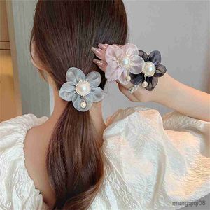 Outros elásticos de cabelo com strass para flores, versão para tiara, suporte para cabelo, acessórios de cabelo para meninas e mulheres