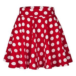 Kjolar 2023 Fashion Party Cocktail Dress Summer Women's Dot Print High midje Miniskirt Hot Sold Victor de Mugel Medio G220605