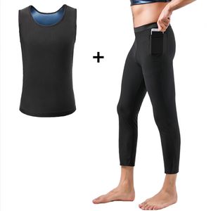 Men's Body Shapers Men Body Shaper Sauna Suits Slimming Pants For Weight Loss Thermal Sweat Vest Tummy Slimmer Waist Trainer Workout Shapewear 230606