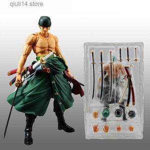 Anime Manga Anime ONE PIECE Joints Movable Roronoa Zoro Action Figure Heroes DIY Assemble Model PVC Figurine Toy Boys Gift Collectibles T230606