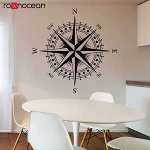 Compass Rose patriot vinyldekal för väggar tak och mer resvägg klistermärke nautiskt tema sovrum dekor 3028