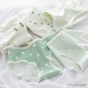 Maternity Intimates New Women's Cotton Underwear Sexy Printing Panties Fashion Girl Bow Briefs Mid Waist Female Lingerie