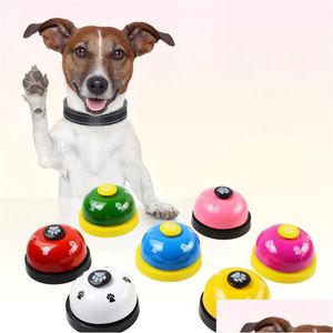 Dog Training Obedience Ring Bell Paw Pet Dogs Bells Pets Intelligence Toys Black Red Drop Delivery Home Garden Supplies Dhnxc