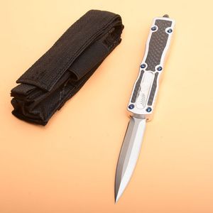 Micro D2 Blade Kinfe Alumínio Cabo de fibra de carbono Hiking Tactical Combat BM940-1 810 810K facas