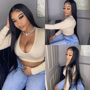 Bone Straight HD Lace Frontal Wig Transparent Lace Front Human Hair Wigs Perucas Femininas PrePlucked