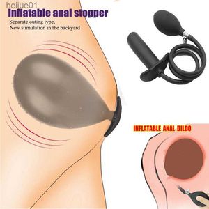 Silikon Uppblåsbar plug Pump Expander Bondage Body Enhance BDSM Restraint Expanderbar Butt Anus G Sex Toys For Men Women L230518