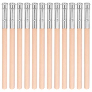 Pieces Wooden Pencil Extenders Art Lengthener Crayon Extension With Aluminum Handle For School