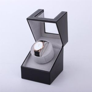 Titta på Winders High Class Motor Shaker Winder Holder Display Automatisk mekanisk Winding Box Jewelry Watches Black241s