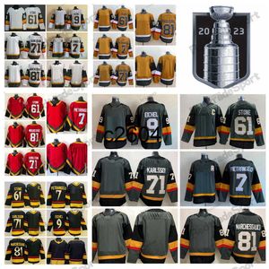 c2604 2023 Stanley Cup Finale 61 Mark Stone Hockey-Trikots 7 Alex Pietrangelo 71 William Karlsson 81 Jonathan Marchessault 9 Jack Eichel Jersey Herren Reverse Retro Shir