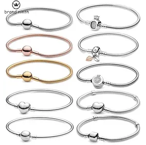 Authentic fit pandora bracelet charms bead Pendant Diy pan Original silver bracelet with silver clasp Women