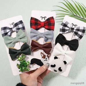 Другие 4pcs/Set Solid Hair Clips для детей девочки мультфильм животные шпильки головные уборы модные аксессуары для волос рождественский подарок