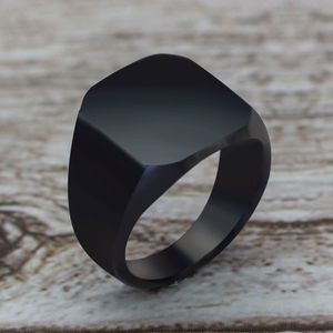 Solitaire Ring Fashion Simple Style Black Square Ring Classic Ring Wedding Engagement Jewelry 230605