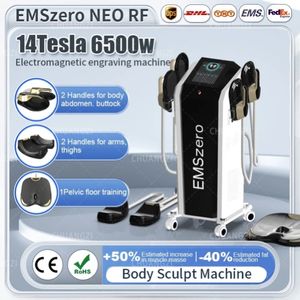 يبدو جديدًا تنحيفًا NEO DLS-EMSLIM RF حرق الدهون معدات التجميل 14 آلة تحفيز العضلات الكهرومغناطيسية Tesla مع مقابض 2/4/5