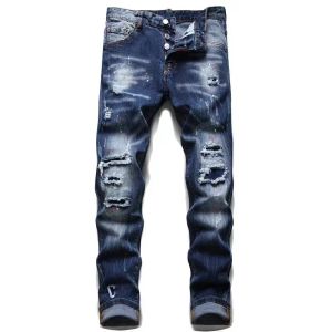 Nuovi jeans da uomo Designer Jean Skinny Jeans Design 22 colori di adesivi per pantaloni Jeans slim fit ricamati Gamba dritta Collant da strada