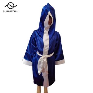 Robes de boxe Robe de boxe crianças menino menina muay thai robes manga longa artes marciais combate kickboxing competição vestido de treinamento uniforme bjj mma 230606