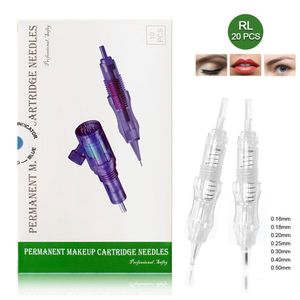 Igły tatuażu 20pcs Wkłady śrubowe Igły Tatuaż 1R/2R/3/4/5/7rl stałe makijaż igły profesjonalne igły do ​​określania maszyny 230606