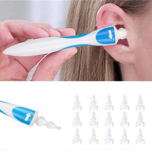Care 2022 Limpador de orelha quente Silicone Spoon Ferramentas de ferramentas de 16 Pcs Care Spiral Spiral for Ears Cares Ferramentas de saúde Ferramenta de remoção de cera de orelha mais