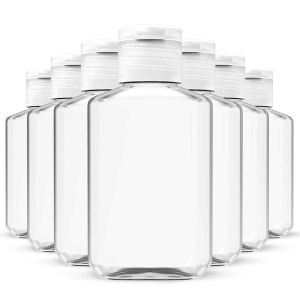Fabriksuttag Clear Plastic Bottle Pet Retable Empty Travel Container Cosmetic flaskor med flip cap för schampo flytande lotion 30 ml 60 ml