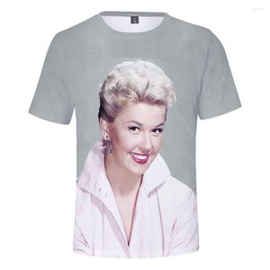 T-shirt da uomo Attrice 3D Doris Day Camicia da uomo / donna Abbigliamento Moda Stampa Tshirt Confortevole Hip Hop Cool Tops Tees 4XL