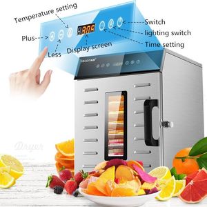 Dehydrators 8layer food dehydrator machine Food Dehydration Dryer Fruit Dryer Household Vegetables and Pet Snacks Stainless Steel