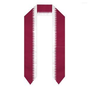 Schals, Abschlussschärpe, Katar-Flagge, Schal, Stola, Saphirblau mit Sternstreifen, Bachelor-Kleid, Zubehör, Band 180, 14 cm