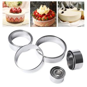 Baking Moulds 14 Pcs Open Cutter Round Cookie Molds Stainless Steel Sweet For Cooking Sugar Paste And Cake Kitchen Bar