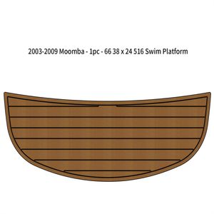 2003-2009 Moomba 1PC 66 3/8 x 24 5/16 tum Swim Platform Boat Eva Teak Floor Pad