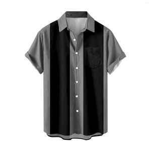 Camisetas Masculinas Roupas de Verão Masculino Masculino Camisa Casual Estampada Manga Curta Gola Virada Chinelo Difuso Quarto