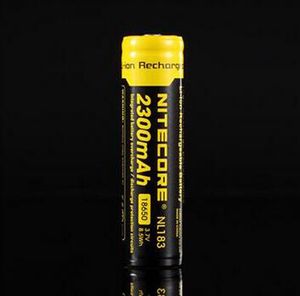 Autentisk Nitecore NL183 NL1823 18650 Litiumbatteri 2300mAh 3.7V Li-ion uppladdningsbara batterier för strålkastarlampa LED-ljus