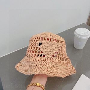 Seaside letters straw hat black fishermans beach hat popularity ladies hollowed out embroideries gorras fishing circular dome designer bucket hat dress MZ010 F23
