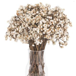 Flores decorativas secas plantas naturais faça você mesmo bagas de sebo arranjo de festa de casamento floral decoração de casa estilo fazenda