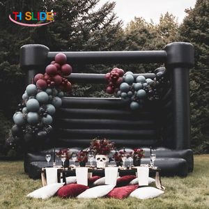 13x13ft 4x4m outdoor Inflatable Wedding Bouncer black Jumper Bouncy Castle for halloween party,Black wedding bouncy castle bounce house for party