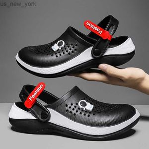 2023 Men Sandals Croks White Breathable Home Flats Slippers Outdoor Fashion Garden Sandalia Clogs Water Mens Shoes Women Sandals L230518