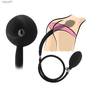 Wbudowana stalowa kulka nadmuchiwana anal anus pochwy Dilator Dilator Anal Sex Toys dla kobiet mężczyzn wtyczka do wtyczka powietrza dla dorosłych produkt L230518