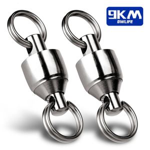 Fishing Hooks 20100Pcs Swivel Snap Ring Split Stainless Steel Ball Bearing Lure Accessories Terminal Tackle 230606