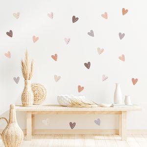 Boho Hearts Creative Wall Sticker for Children Baby Girls Room Nursery Wall Art Decals Vinyl Mural Kids Bedroom Home Decor