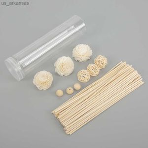 Novo 109 pçs/conjunto flor artificial rattan fragrância aroma difusor refil bastão diy bola rattan contas de madeira decoração de casa l230523