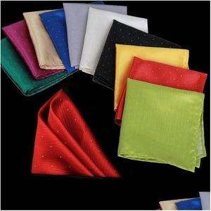 Handkerchiefs Fashion Jacquard Spot Hanky Handkerchief Kerchief Business Suit Pocket Accessories Christmas Gift Drop Delivery Dhakf