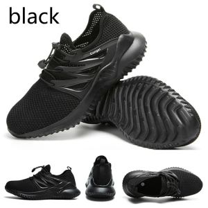 Män skor stål tå skor kevlar fiber säkerhetskor andas anti krossande anti piercing arbetssko för män toppkvalitet vilda bekväma sneakers