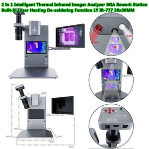 Ispezione dell'immagine termica a infrarossi 2 in 1 Funzione di dissaldatura del riscaldamento laser incorporata Stazione di rilavorazione BGA LY IR777 per dispositivi mobili