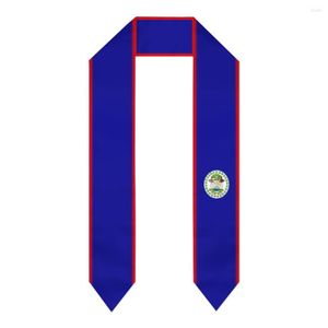 Szaliki ukończenie szalika Belize Flag Flag szalik szal ukradł Sapphire Blue z gwiazdą paska kawalera
