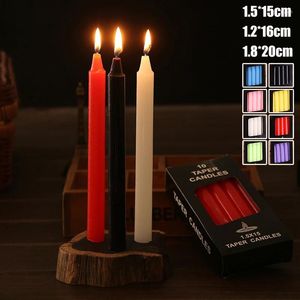 Portacandele 10PCS Colorato 15cm/16cm/20cm Cono Nero Candele Illuminazione Domestica Candel Religione Decor Palo Lungo Classico