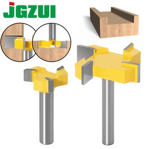 Libera 1pc 6mm 6.35mm 8mm gambo 4 bordi tipo T fresa per scanalatura strumento per la lavorazione del legno punte del Router per legno fresa di grado industriale