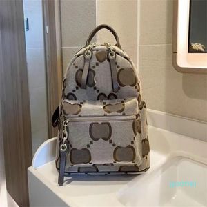 2023 Bolsa feminina famosa mochila com design estampado material de couro de lona design à prova d'água mochila de luxo bolsa de couro