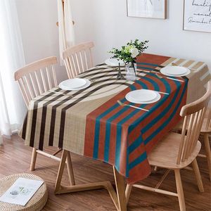 Table Cloth Boho Abstract Medieval Geometric Wedding Decorative Kitchen Waterproof Tablecloth Gourmet Party Dining Cover