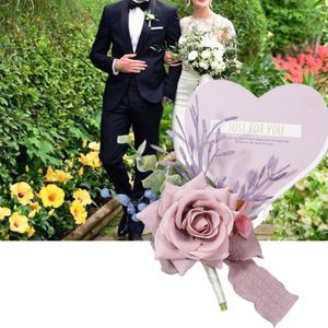 Flores Decorativas Corsage Flor Com Fita Pérola Falsa Alta Simulação Romântica Decoração De Casamento Noiva Dama De Honra Pulseira De Menina