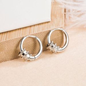 Hoop Earrings KOFSAC 925 Sterling Silver Circle Round For Women Men Fashion Simple Jewelry Personality Charm Gifts