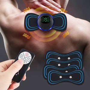 Tragbare schlanke Ausrüstung, elektrisches EMS-Nackenmassagegerät, 8 Modi, Nackenmassage-Patch, Schulter, Bein, Arm, Bauch, Puls, Muskelstimulator, tragbare Schmerzlinderung, 230605