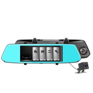 7,0 -дюймовый сенсорный автомобиль DVR DASH CAM FHD 1080P Night Vision Video Recorder Зеркало зеркала с задним регистратором ViewCamera Camera T10