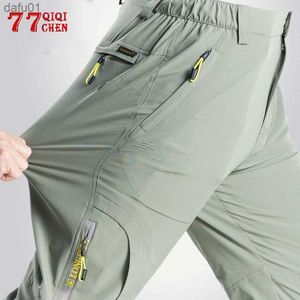 Pantaloni da trekking elasticizzati Pantaloni estivi da uomo Quick Dry Pantaloni da jogging all'aperto da uomo Pantaloni Cago Pantaloni da viaggio / pesca / trekking da uomo L230520